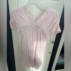 Zara dress with feathers NEW without tags